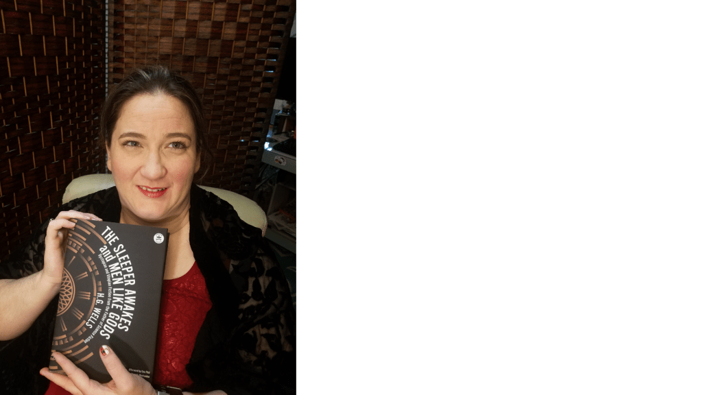 Photo shows Amanda holding a book. Text gives her biography.